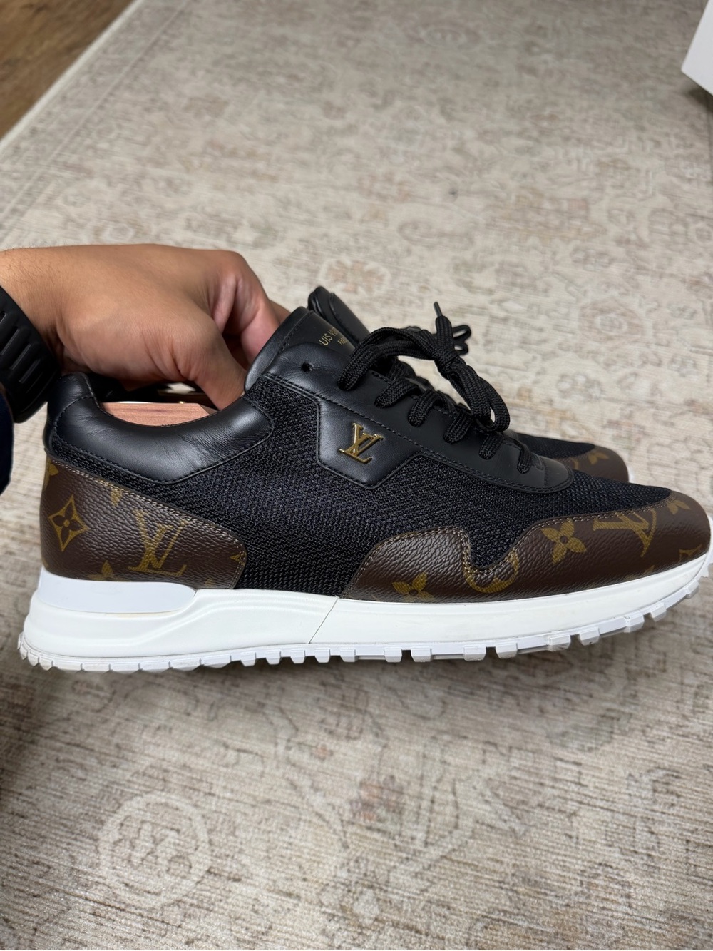 Louis Vuitton LV Monogram Mesh Accents Athletic Sneakers